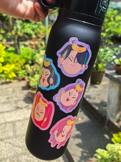 K-pop Demon Hunters Holo-Rainbow Vinyl Stickers